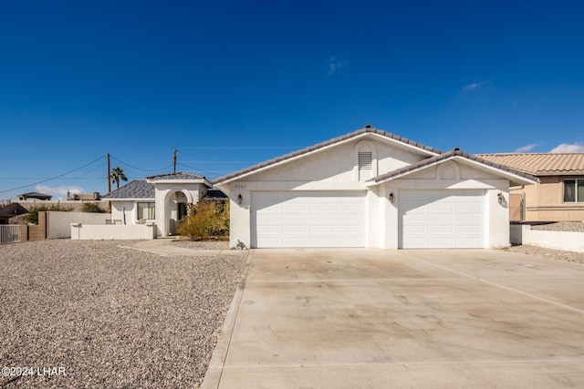 view of front of home featuring a garage