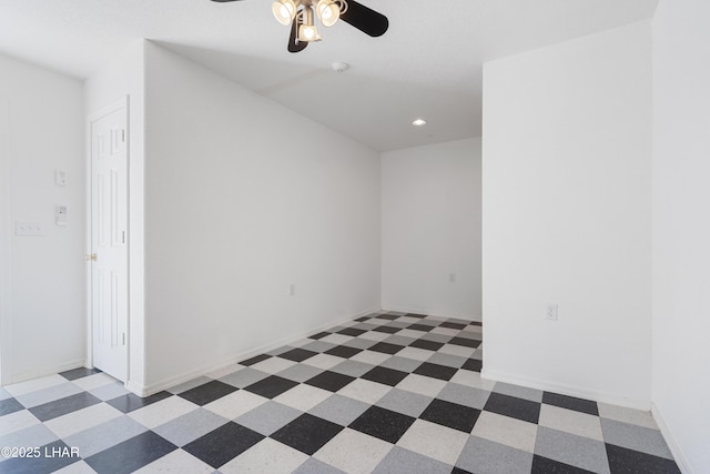 1901 Gold Dust Dr, Lake Havasu City, AZ 86404 - spare room featuring tile patterned floors, ceiling fan, recessed lighting, and a smoke detector