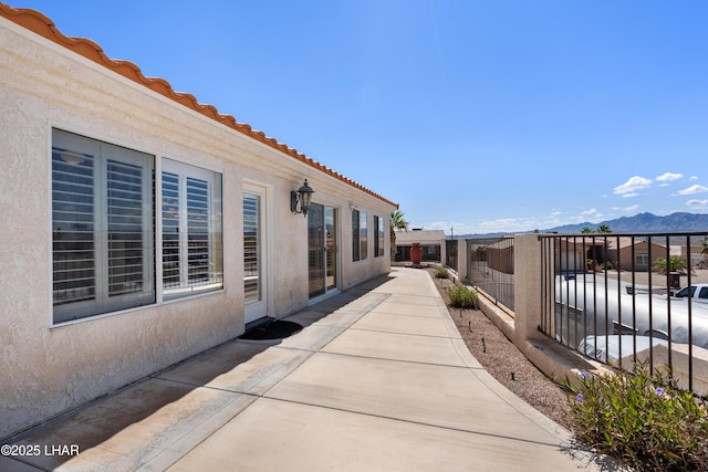 1901 Gold Dust Dr, Lake Havasu City, AZ 86404 - view of patio featuring a mountain view and fence