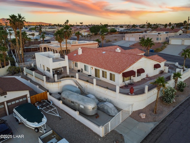 1901 Gold Dust Dr, Lake Havasu City, AZ 86404 - aerial view at dusk of a residential view