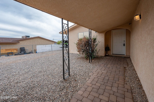 exterior space featuring fence