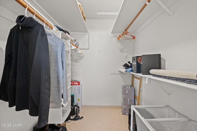 view of walk in closet