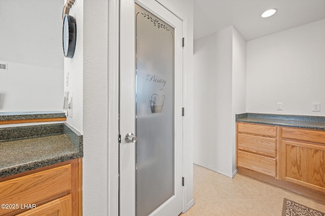 bathroom with recessed lighting