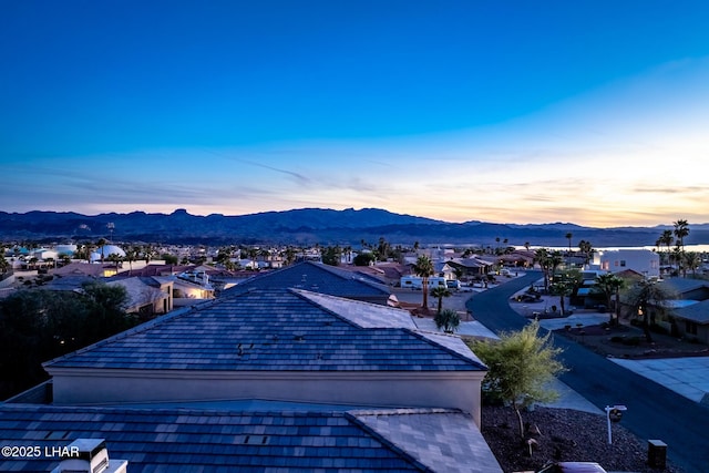 mountain view featuring a residential view