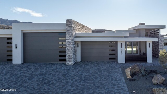 modern home with a garage