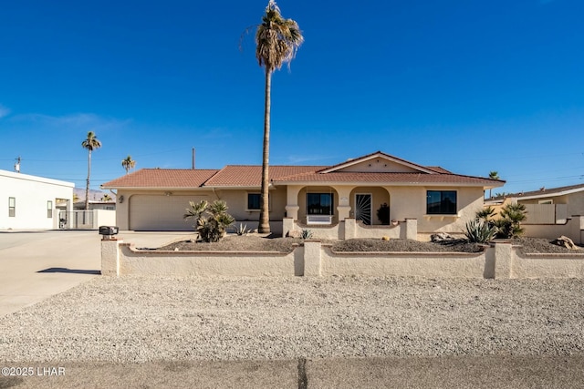 view of front facade with a garage