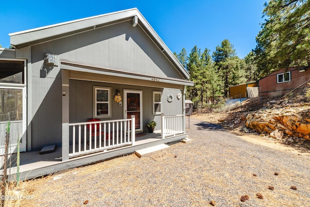 view of front of home with a porch