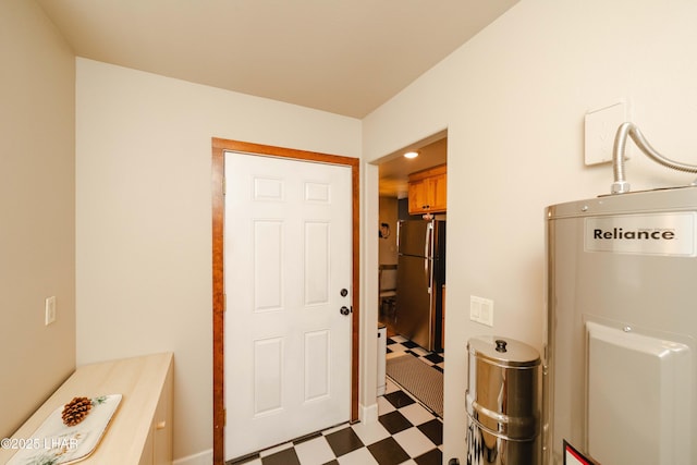 entrance foyer featuring tile patterned floors