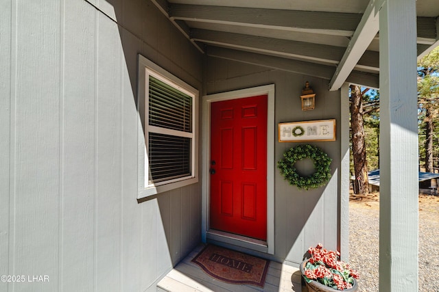 view of doorway to property