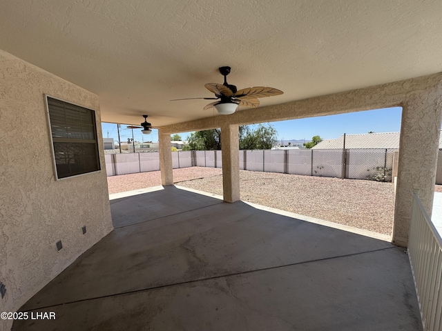 view of patio / terrace with ceiling fan