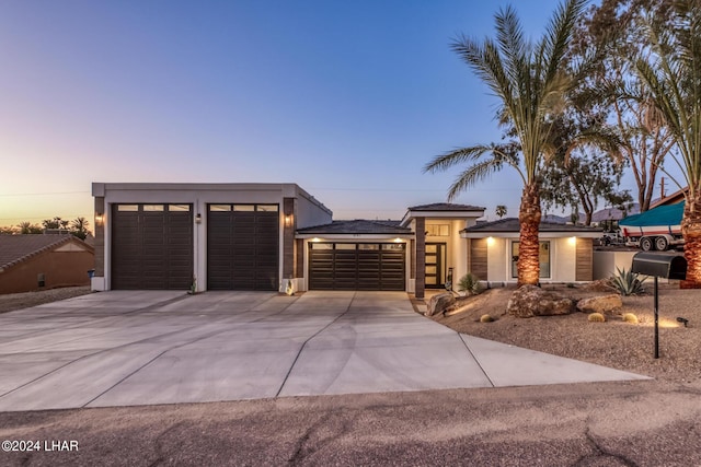 view of front of house featuring a garage