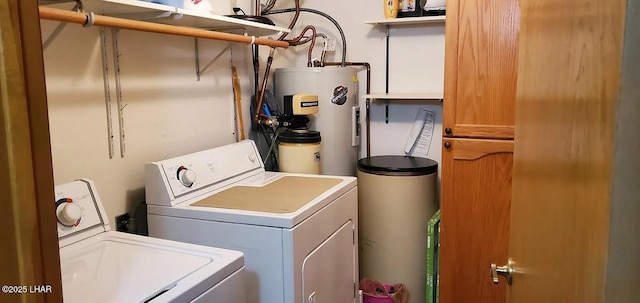 2085 Mesquite Ave Unit 76, Lake Havasu City, AZ 86403 - washroom featuring washing machine and dryer and electric water heater