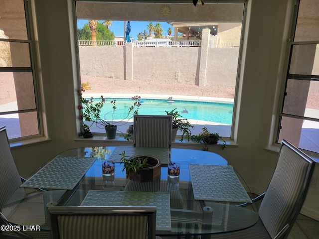 view of dining room