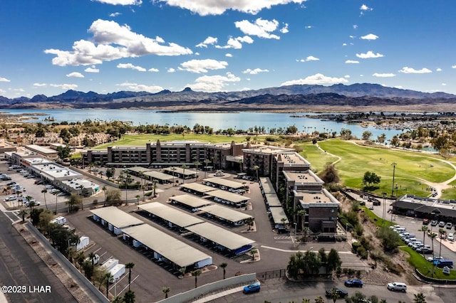 777 Harrah Way Unit 512, Lake Havasu City, AZ 86403 - drone / aerial view with view of golf course and a water and mountain view
