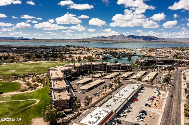777 Harrah Way Unit 512, Lake Havasu City, AZ 86403 - drone / aerial view featuring a water and mountain view and golf course view