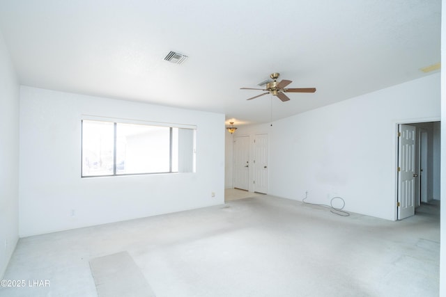 unfurnished room with ceiling fan