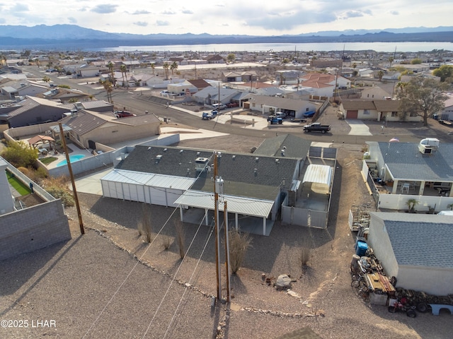 aerial view featuring a mountain view