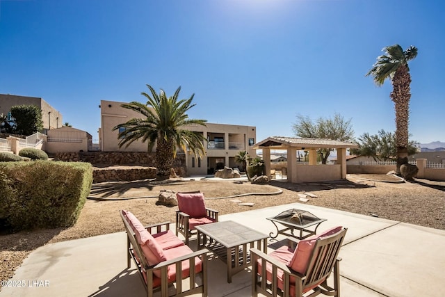 view of patio with fence