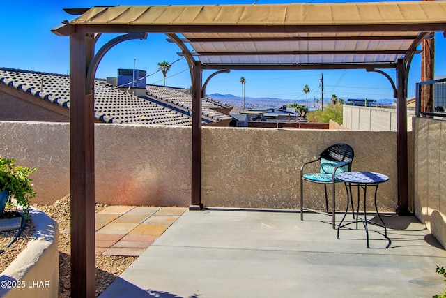 view of patio with a pergola