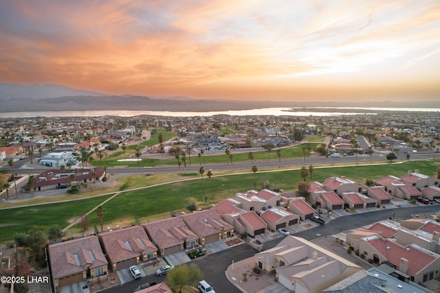 drone / aerial view featuring a residential view