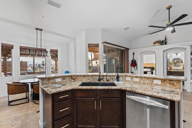 dining space with light tile patterned floors and baseboards