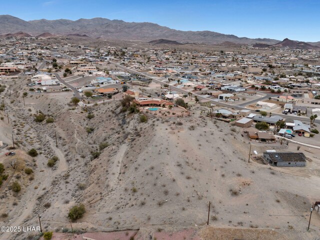 drone / aerial view with a mountain view