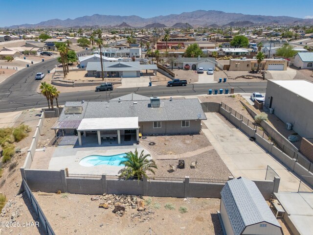 913 Thunderbolt Ave, Lake Havasu City, AZ 86406 - aerial perspective of suburban area featuring a mountain backdrop