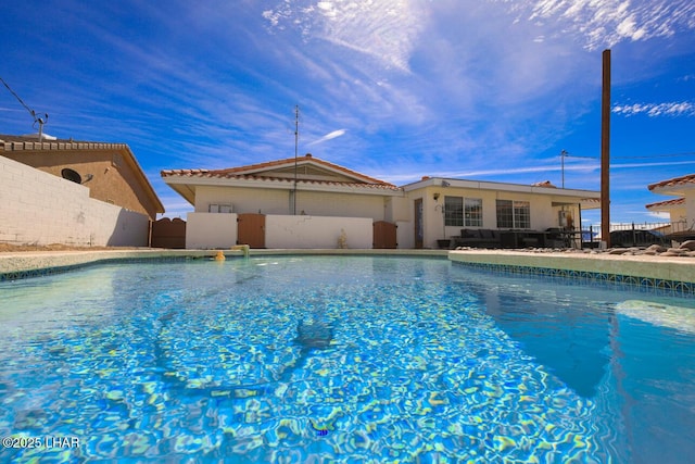 outdoor pool with fence