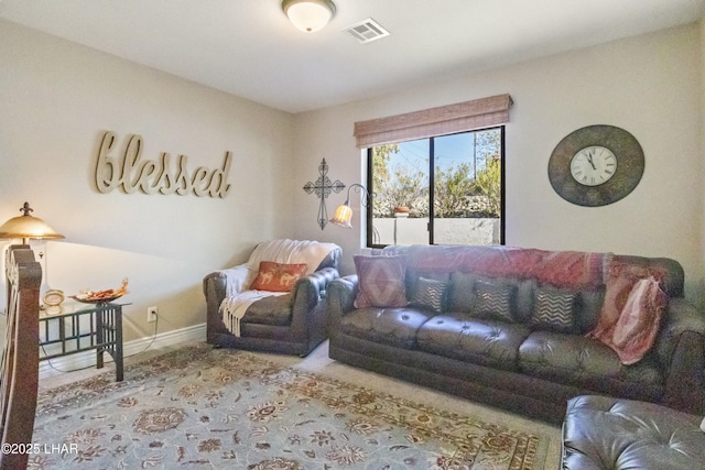 view of carpeted living room