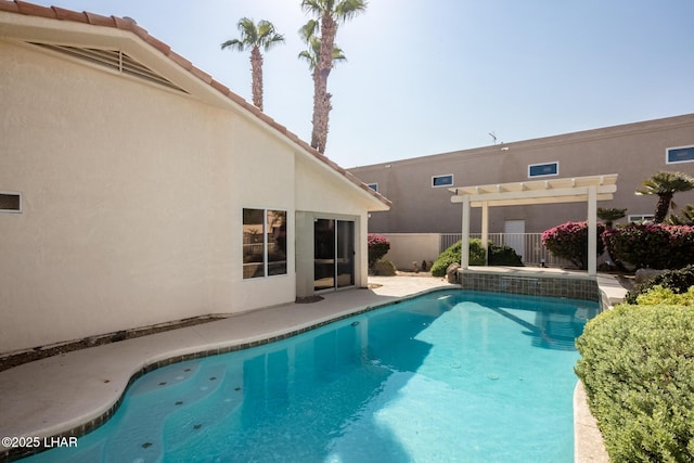 view of pool featuring a pergola