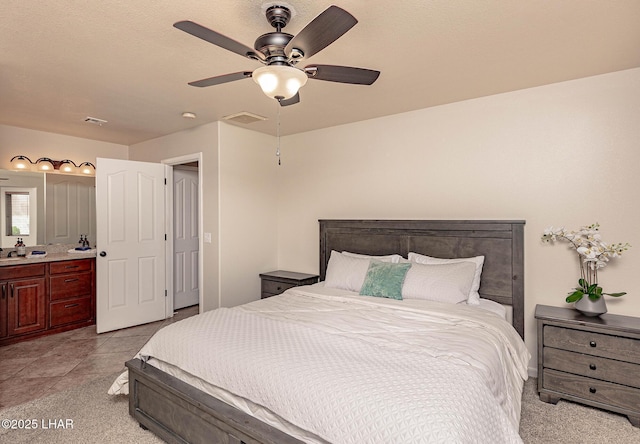 672 Wayside Dr, Lake Havasu City, AZ 86403 - bedroom with light carpet and ceiling fan