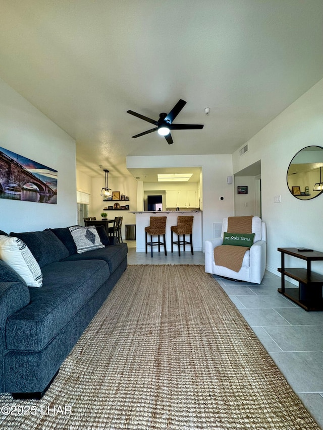 1650 S Smoketree Ave Unit 116, Lake Havasu City, AZ 86403 - tiled living area with ceiling fan