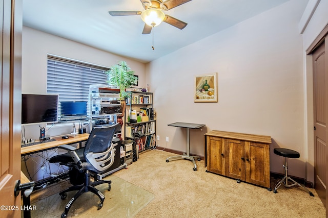 2930 Poseidon Ln, Lake Havasu City, AZ 86404 - carpeted office space featuring a ceiling fan and baseboards