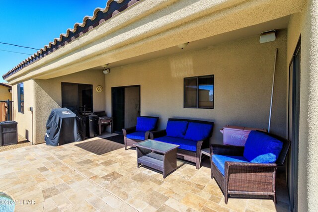 2930 Poseidon Ln, Lake Havasu City, AZ 86404 - view of patio / terrace featuring an outdoor living space and grilling area