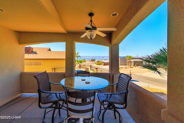 2930 Poseidon Ln, Lake Havasu City, AZ 86404 - view of patio featuring a ceiling fan