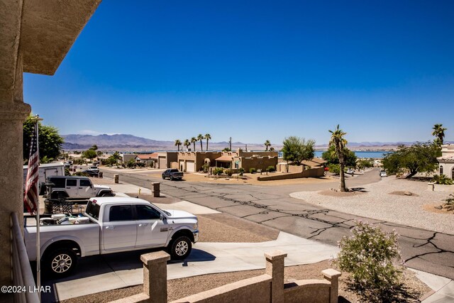 view of road featuring a mountain view