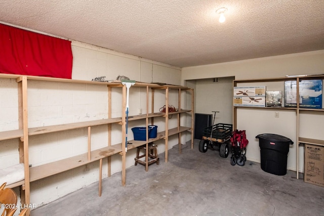 view of storage area