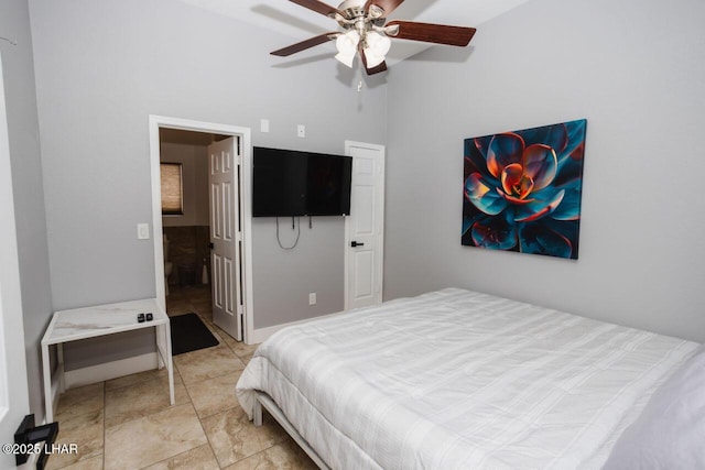 bedroom with ceiling fan