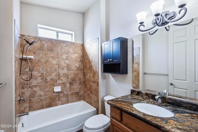 2555 Avalon Ln, Lake Havasu City, AZ 86404 - full bath with toilet,  shower combination, vanity, and a textured wall