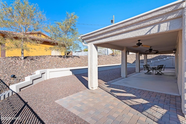 2555 Avalon Ln, Lake Havasu City, AZ 86404 - view of patio / terrace with ceiling fan