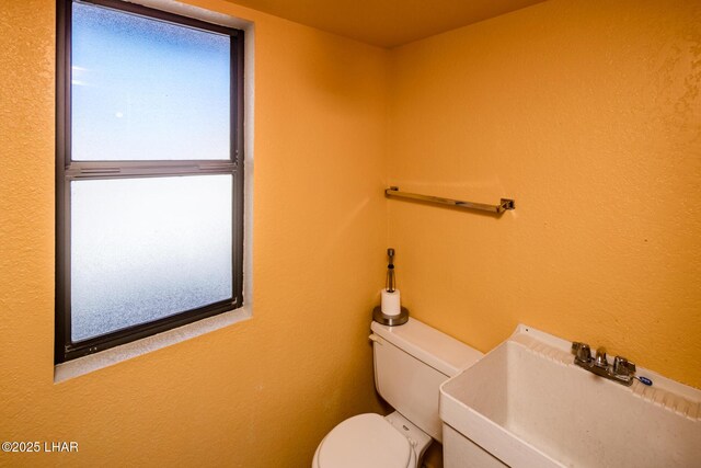 bathroom with sink and toilet