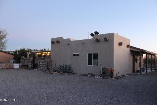 view of property exterior featuring stucco siding