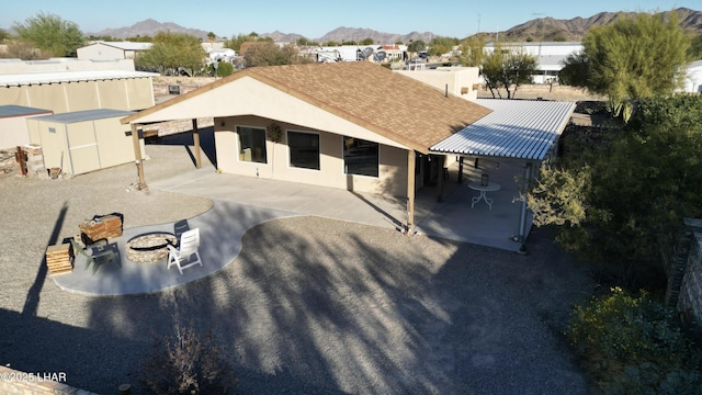 exterior space with a mountain view