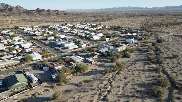 aerial view featuring a residential view and a mountain view