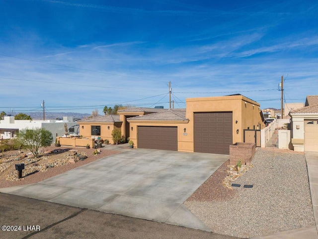 view of front of home featuring a garage