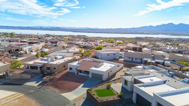 1921 Burgundy Ln, Lake Havasu City, AZ 86404 - birds eye view of property featuring a water and mountain view and a residential view