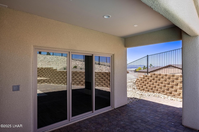 view of patio with fence