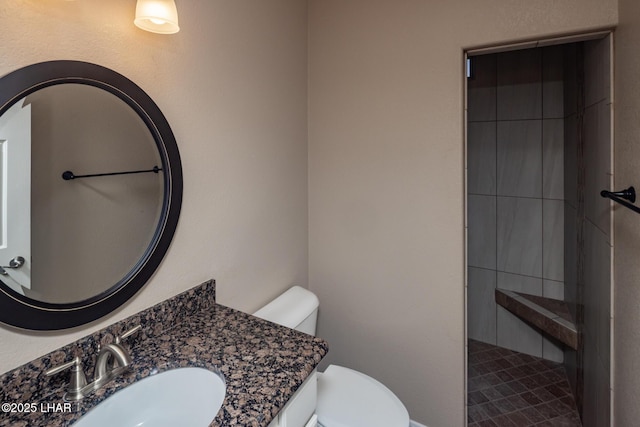 679 Apache Dr, Lake Havasu City, AZ 86406 - bathroom with a tile shower and vanity