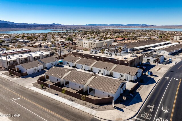 2080 Swanson Ave Unit F, Lake Havasu City, AZ 86403 - drone / aerial view with a residential view and a water and mountain view