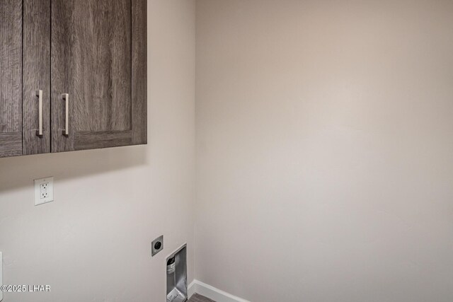 2080 Swanson Ave Unit F, Lake Havasu City, AZ 86403 - laundry room with hookup for an electric dryer, baseboards, and cabinet space
